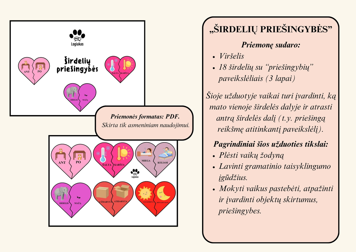 Širdelių priešingybės