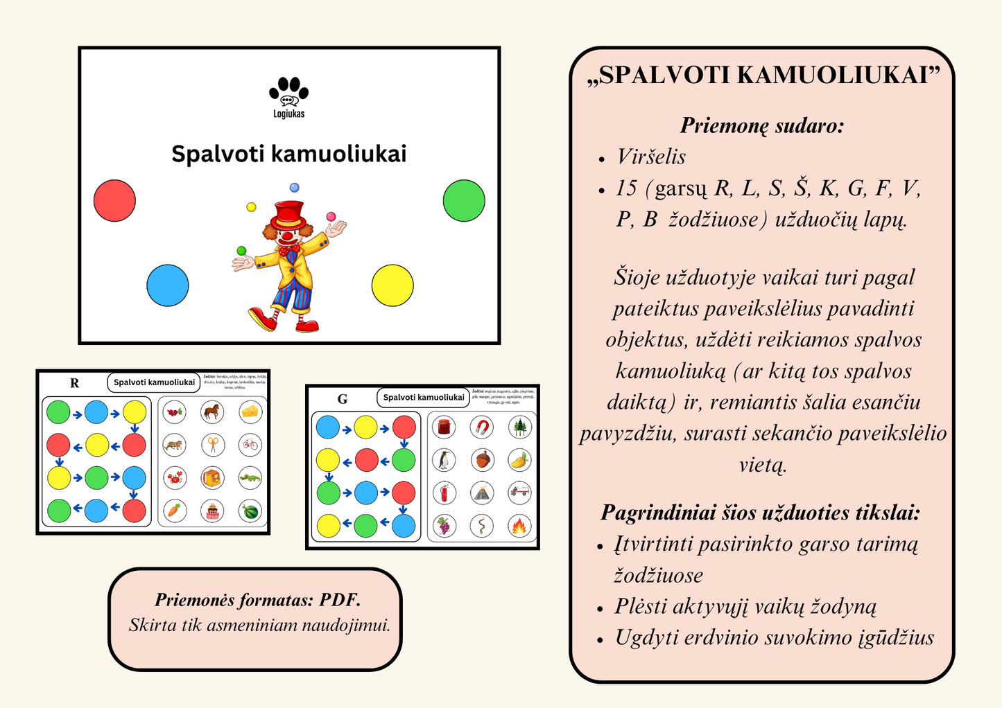 Spalvoti kamuoliukai