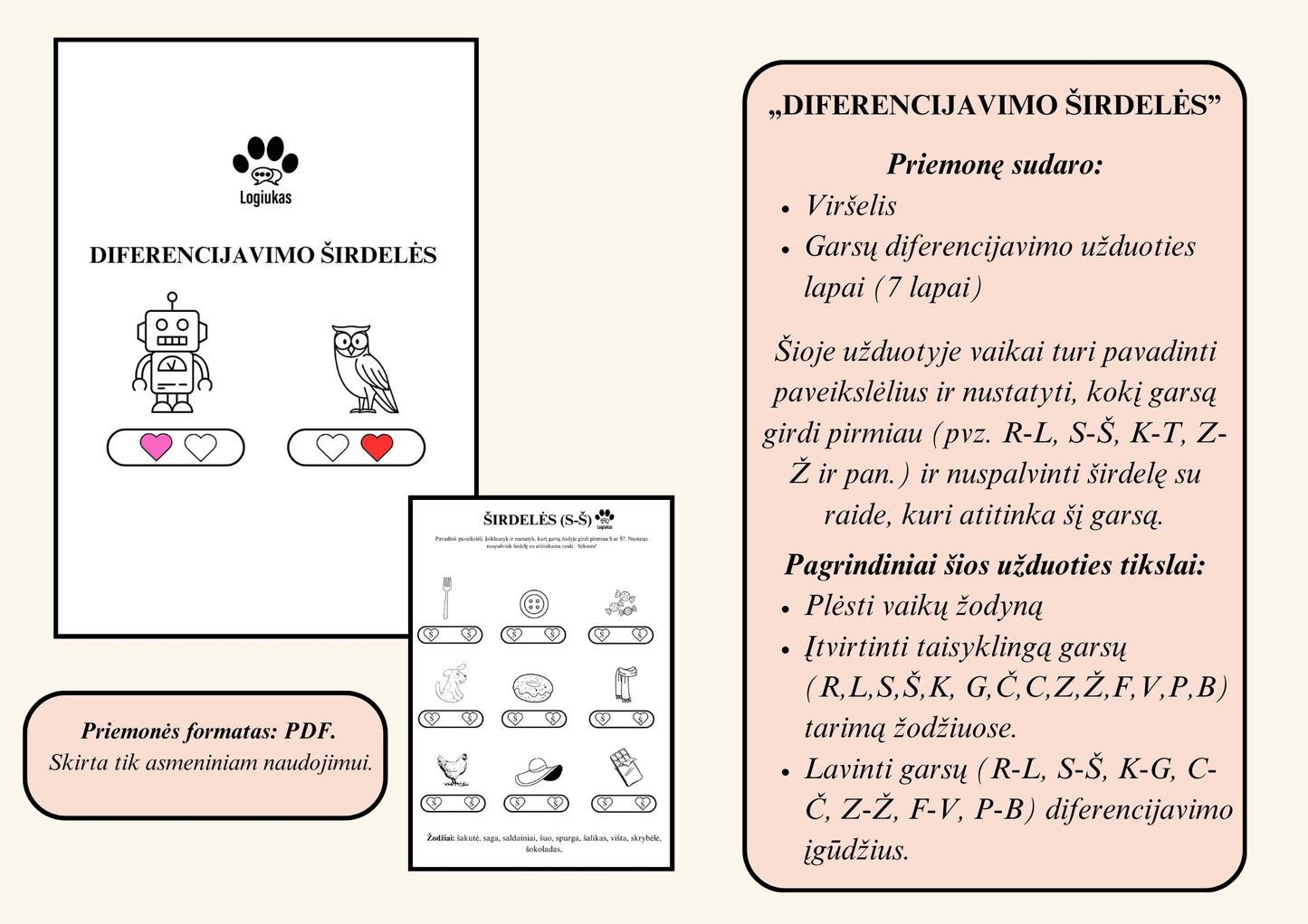 Diferencijavimo širdelės